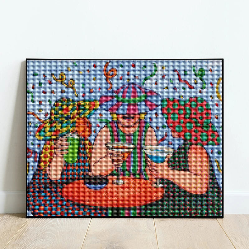 Peintures à diamants Les amies s'amusent