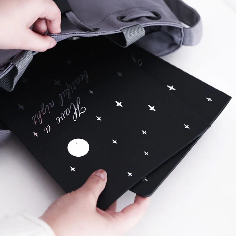 Cuaderno de dibujo en hojas negras tamaño 16/32/56K