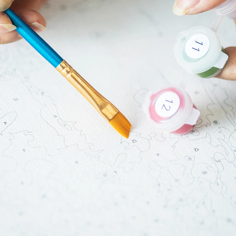 Paint by numbers for adults flower vases