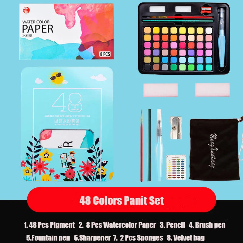 Aquarelle solide 48 Couleurs