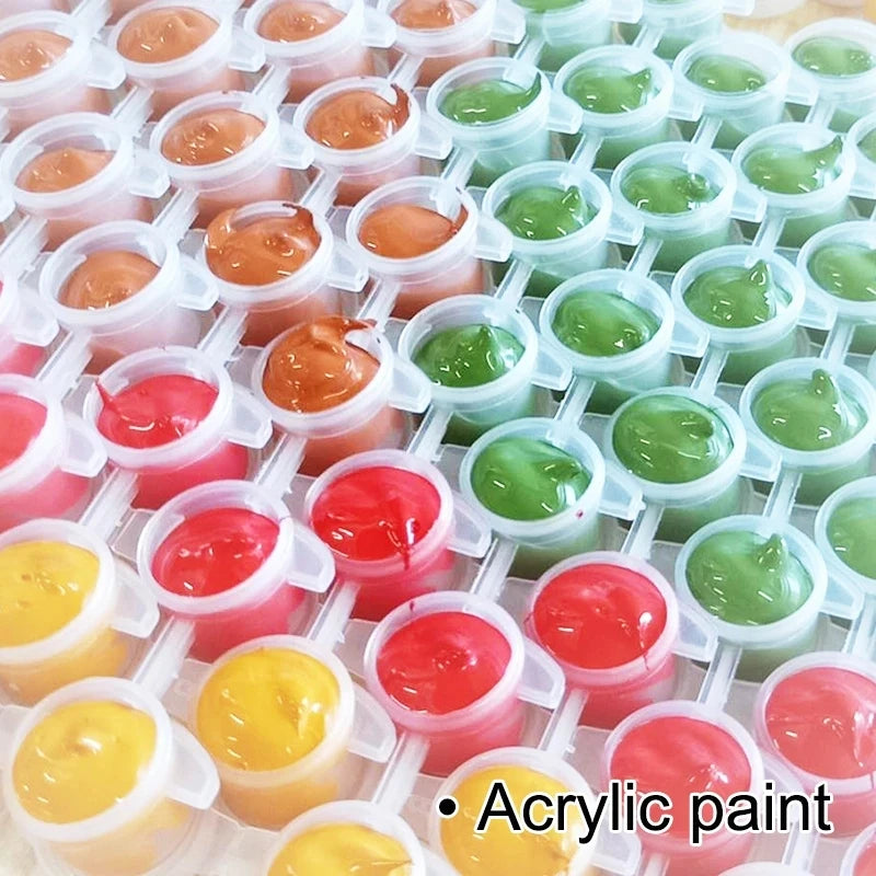 Peintures par numéros pour enfants Renard Dinosaure Tigre Éléphant