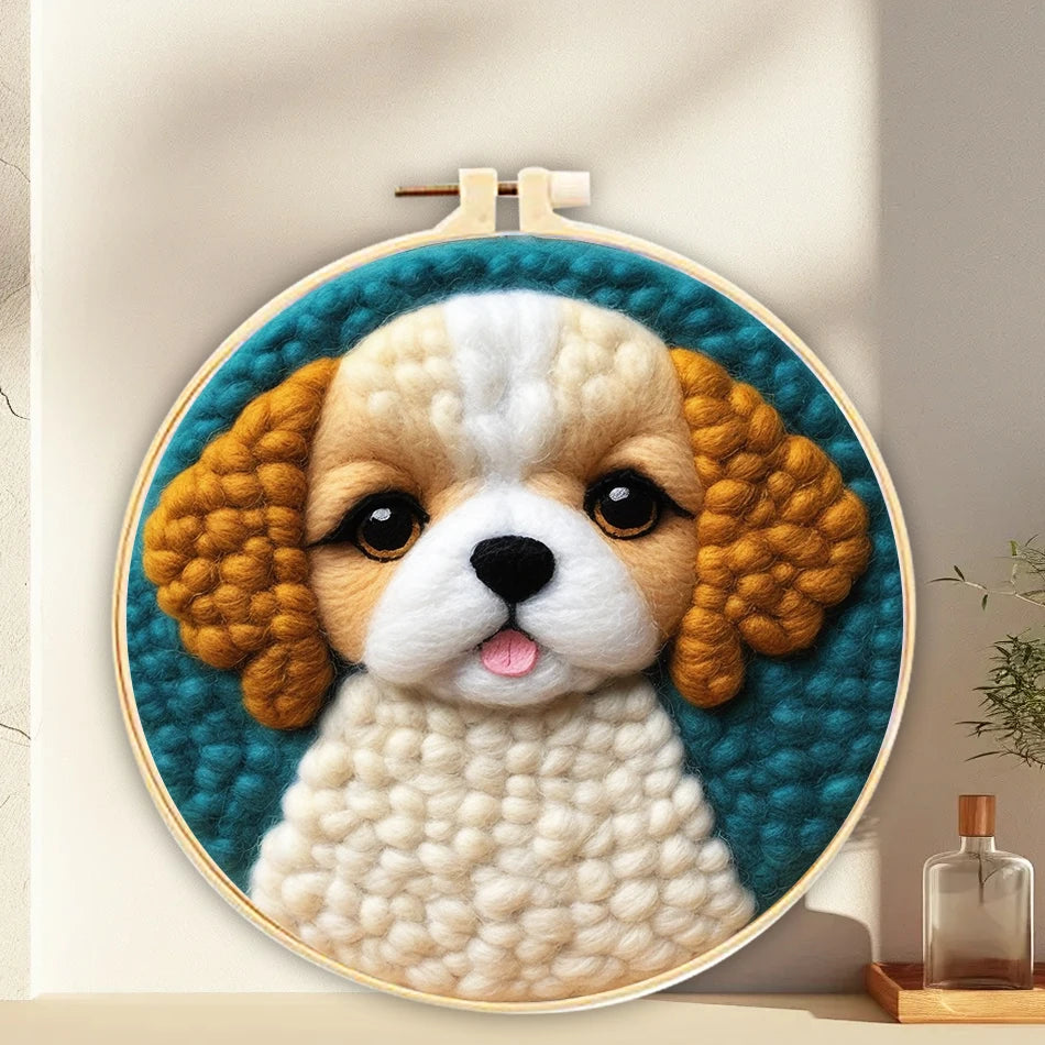 Kits de Peinture en Feutre de Laine chien