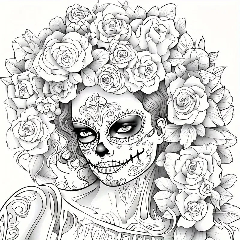 Livre de coloriage artistique Sugar bone Art