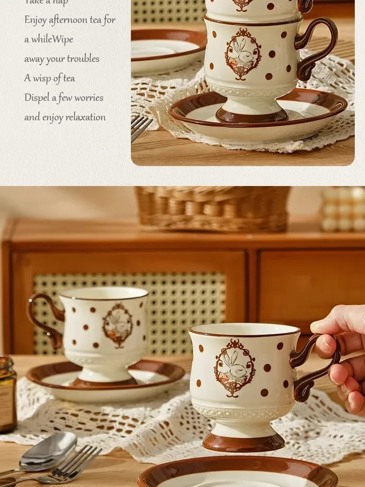 Retro Ceramic Rabbit Mug
