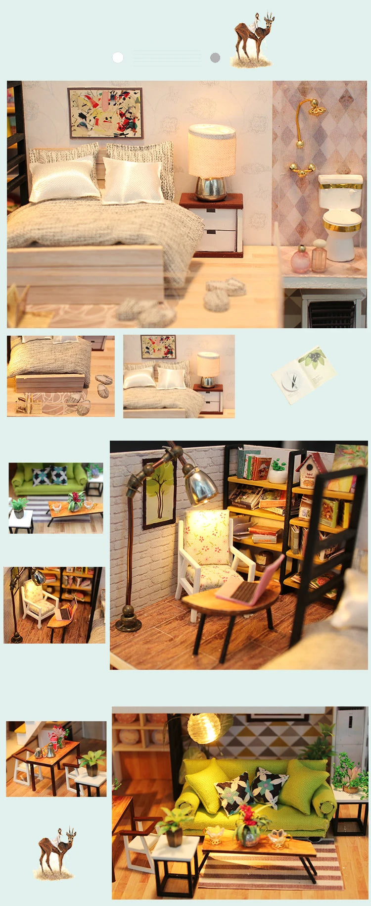DIY Maquettes en bois à assembler - maison de poupée _ Plusieurs modèles disponibles