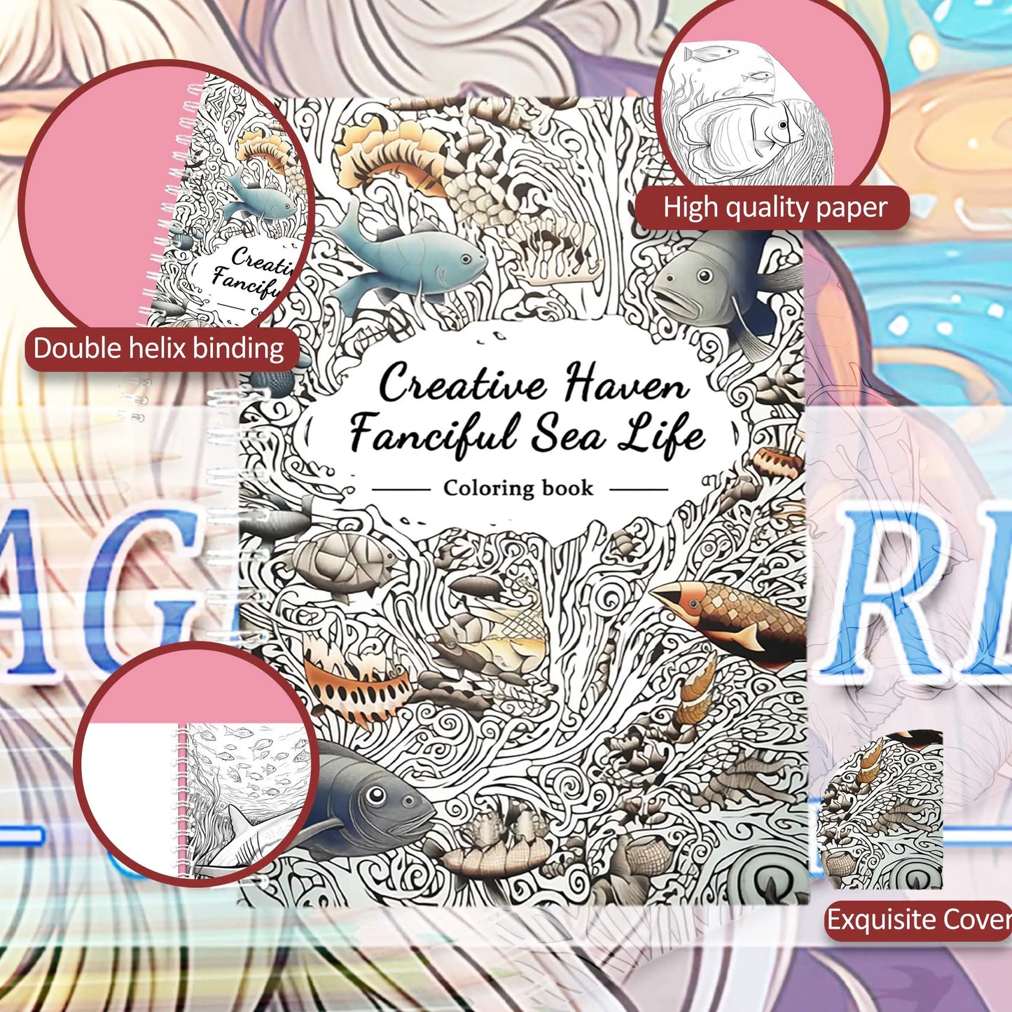 Sea Life Adult Coloring Book