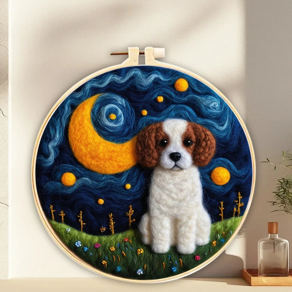 Kits de Peinture en Feutre de Laine chien