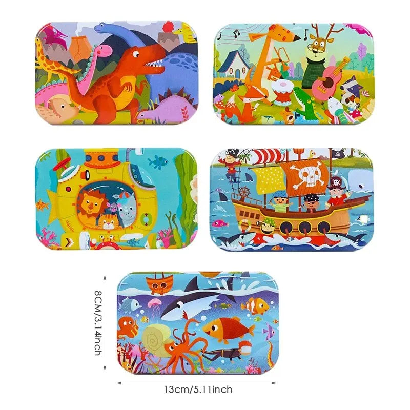 60PCS Wooden Puzzles for Kids