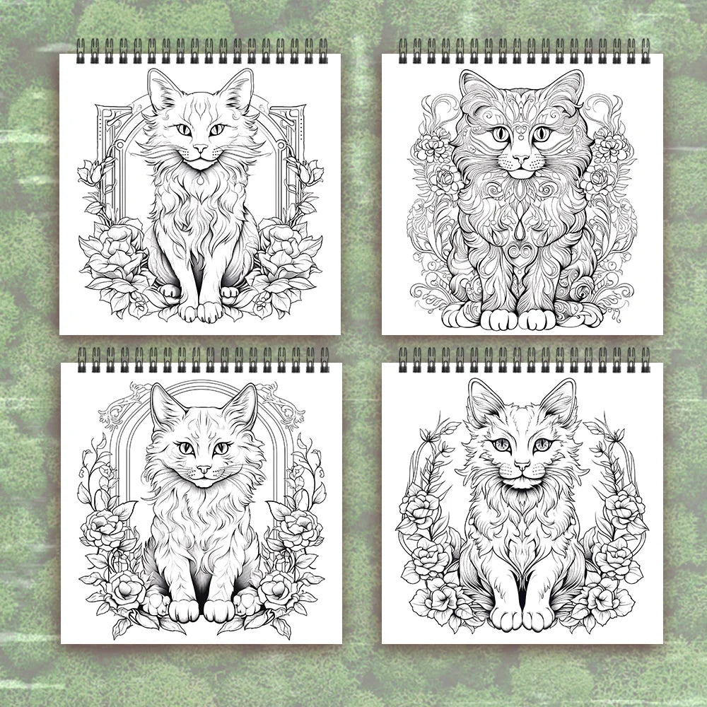 Cats Adult Coloring Book