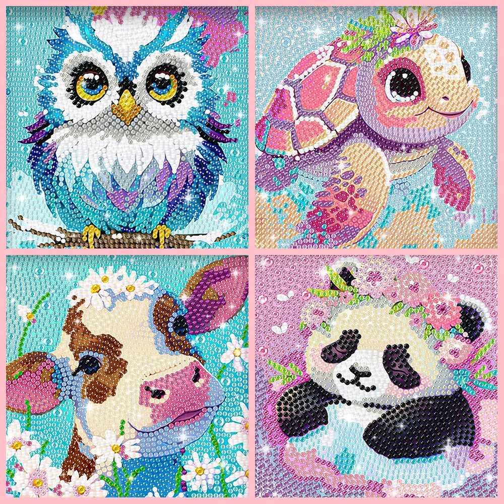 Kit de peinture à diamants animal mignon ensemble d'art pour enfant