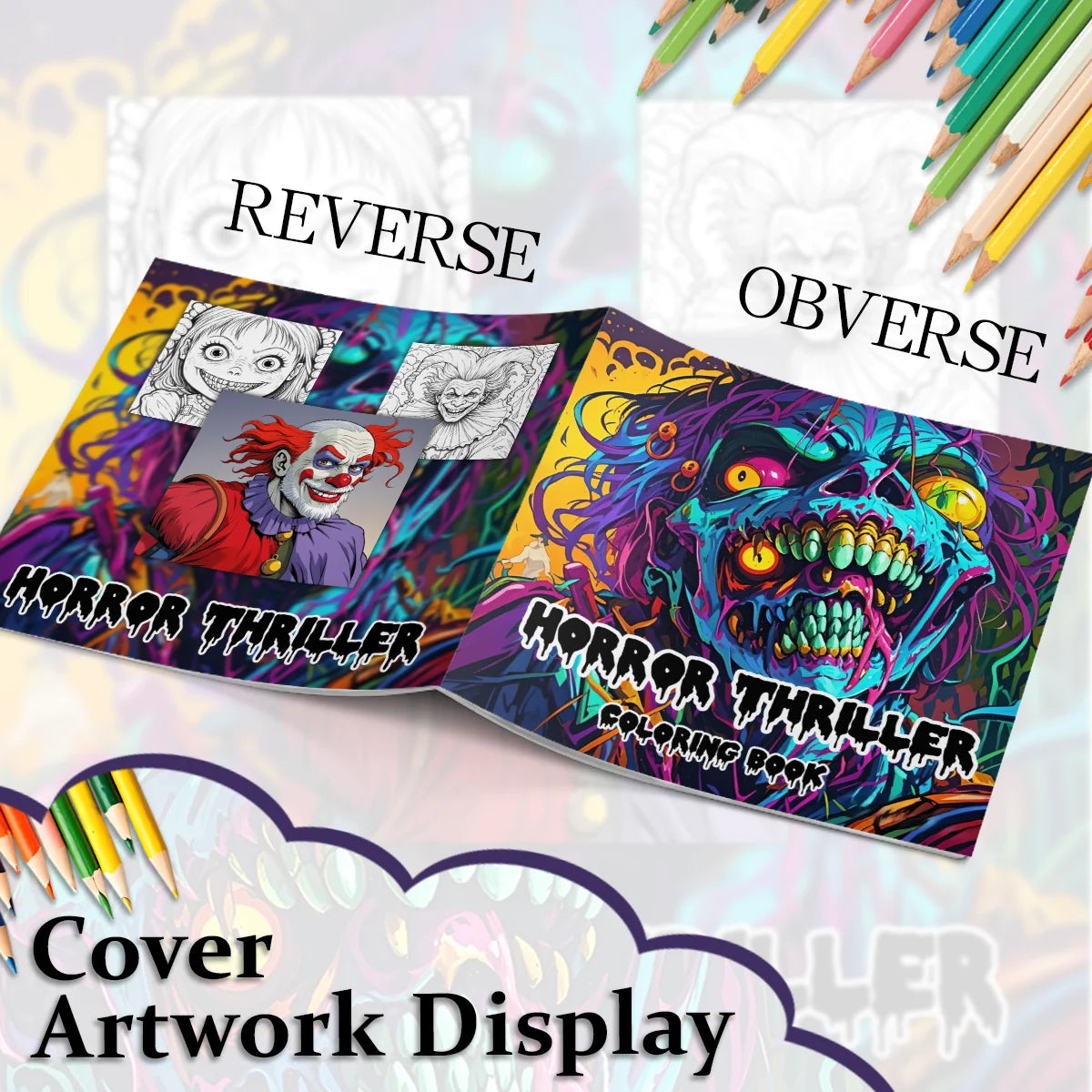 Livre de coloriage Horror Thriller pour adultes