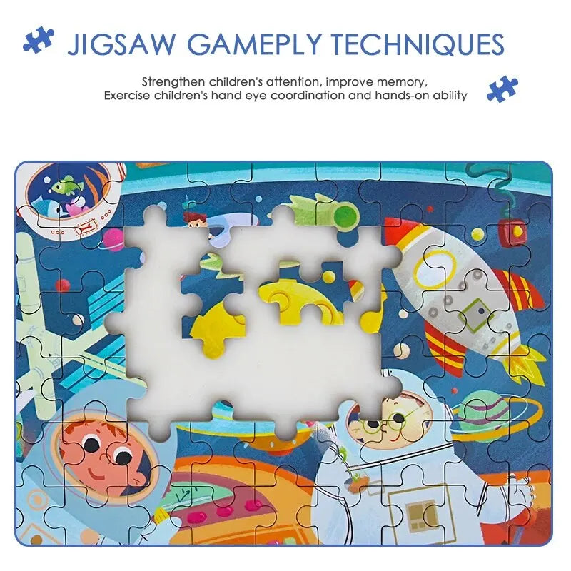 60PCS Wooden Puzzles for Kids