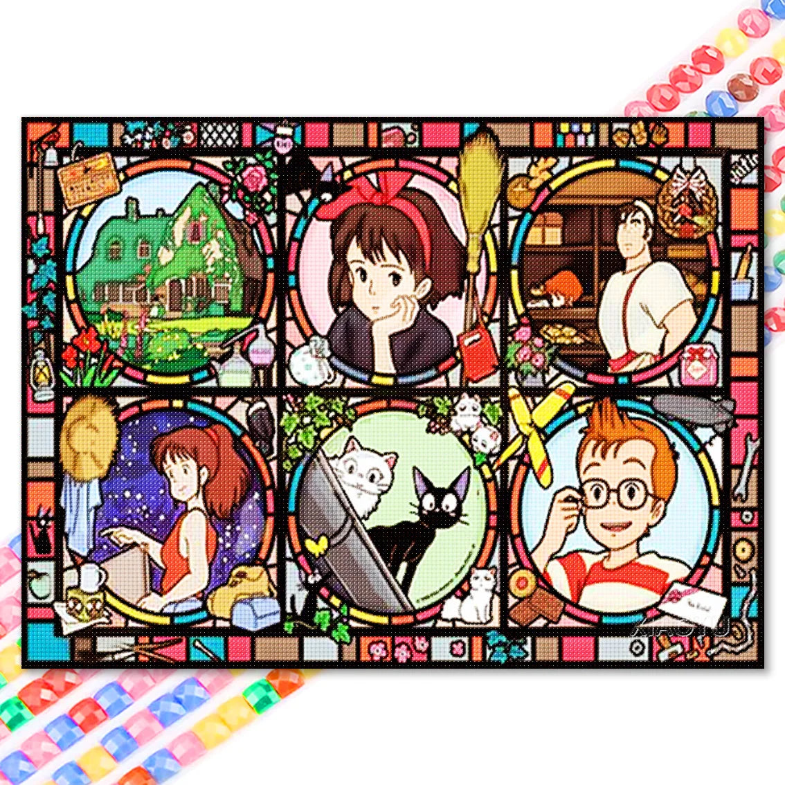 Kit de peinture à diamants d'anime Japon