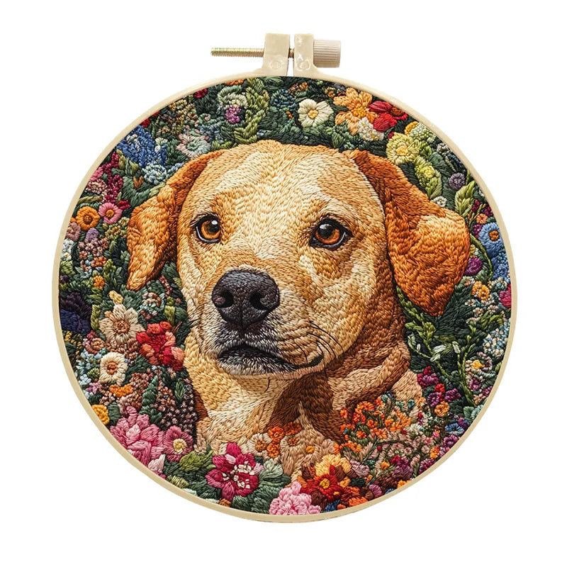 Kits de inicio para bordar perros, juego de punto de cruz para principiantes