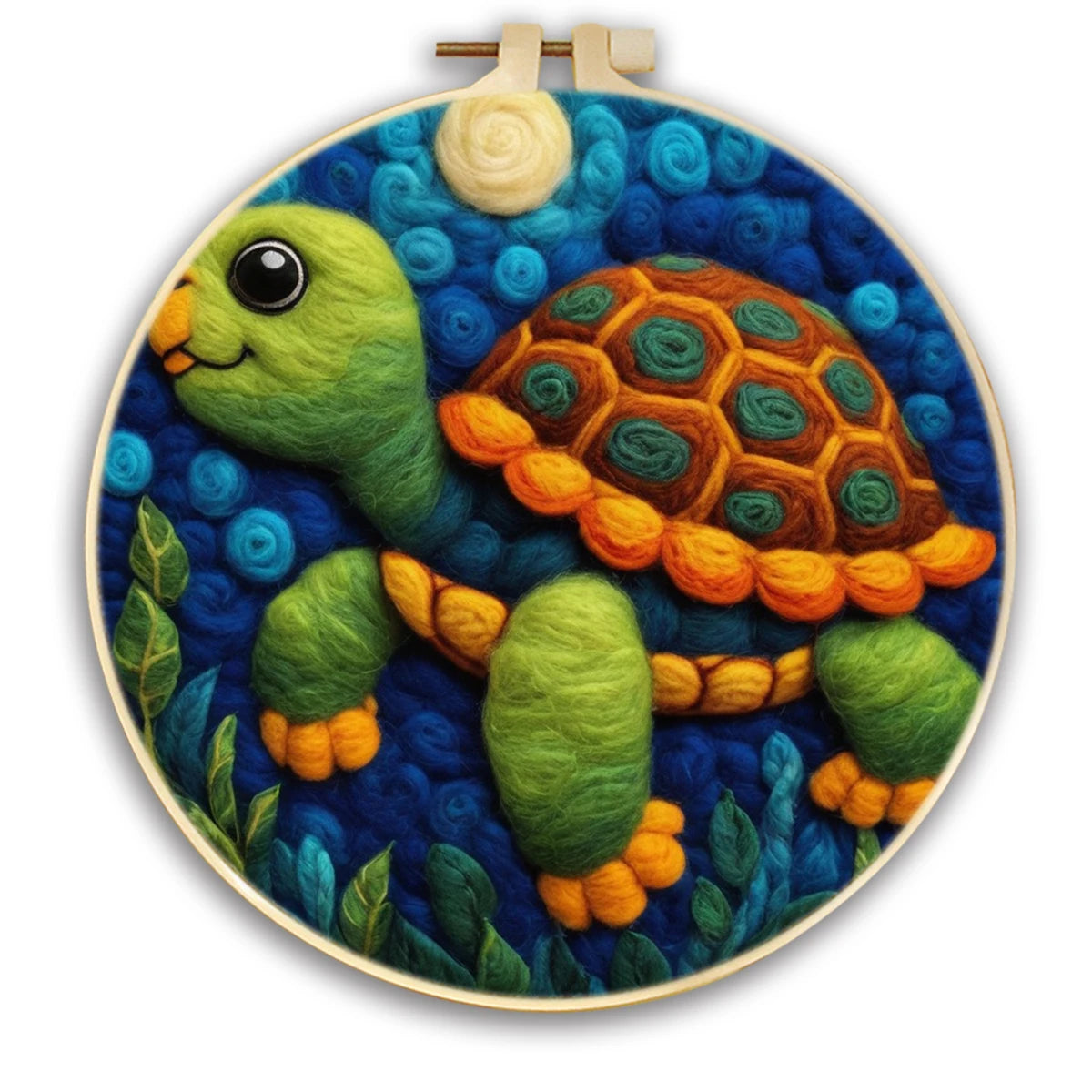 Kits de feutrage peinture avec cadre de broderie 20x20 cm animal