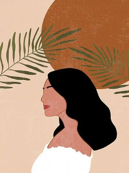 Painting by numbers minimalist women