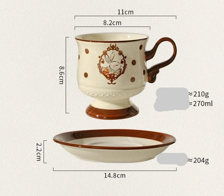 Retro Ceramic Rabbit Mug