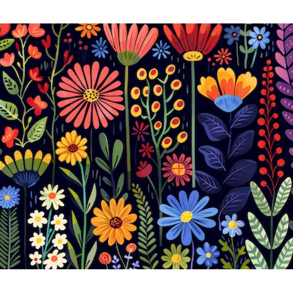 Peintures par numéros fleurs colorées