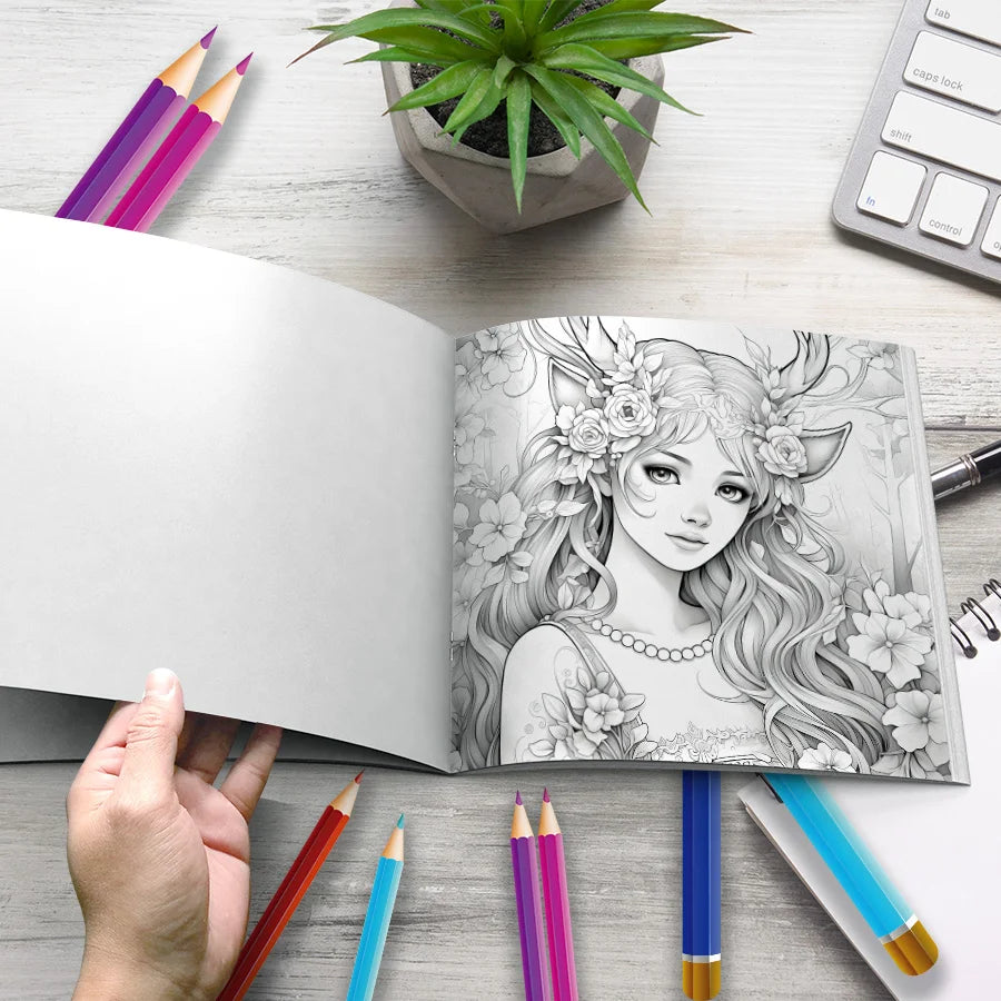 Fairy World Adult Coloring Book