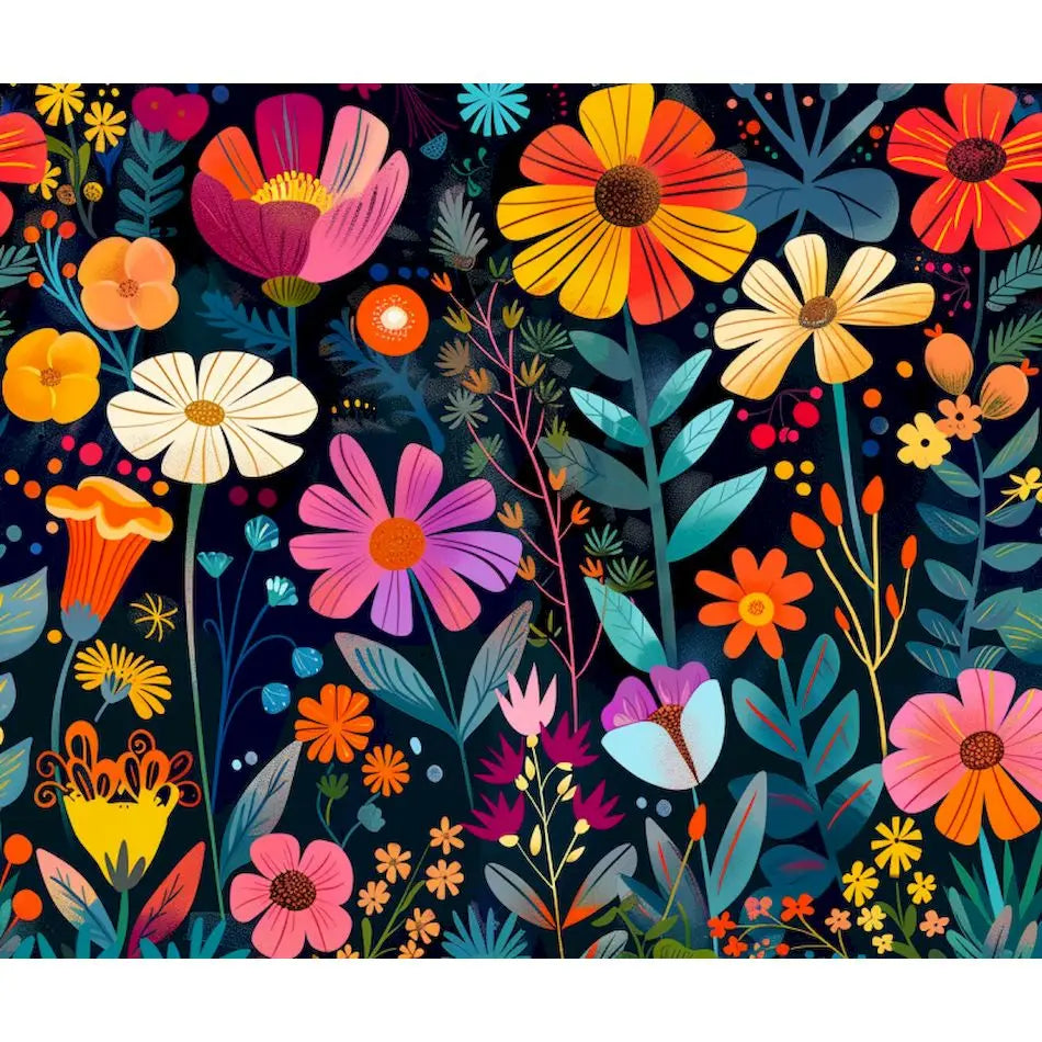 Peintures par numéros fleurs colorées
