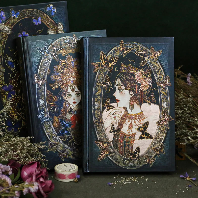 Carnet Retro Papillon Amour Fleur