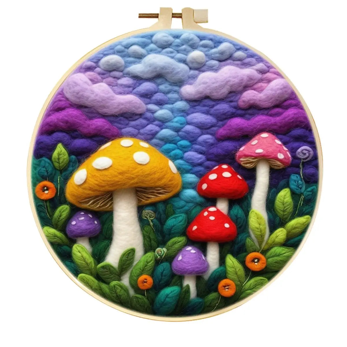 Feutrage DIY Kits de peinture en laine bricolage avec cadre
