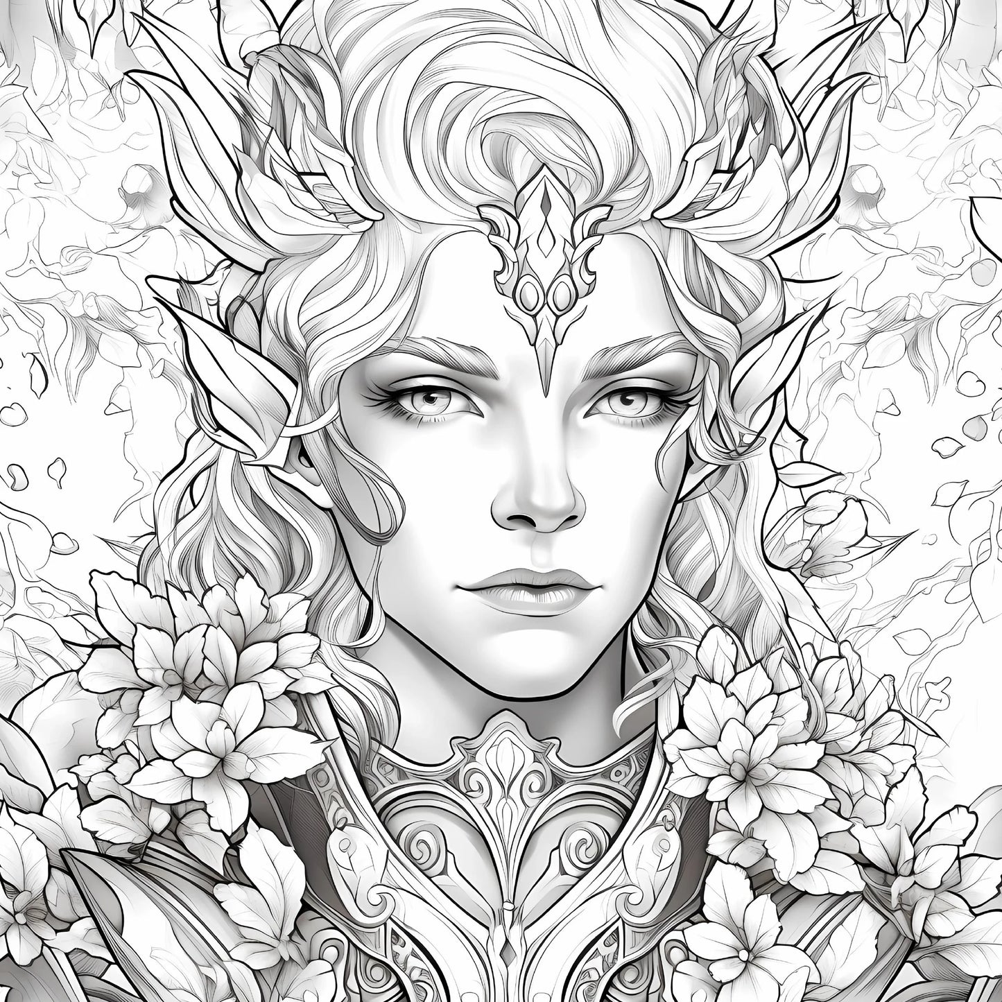 Fairy World Adult Coloring Book