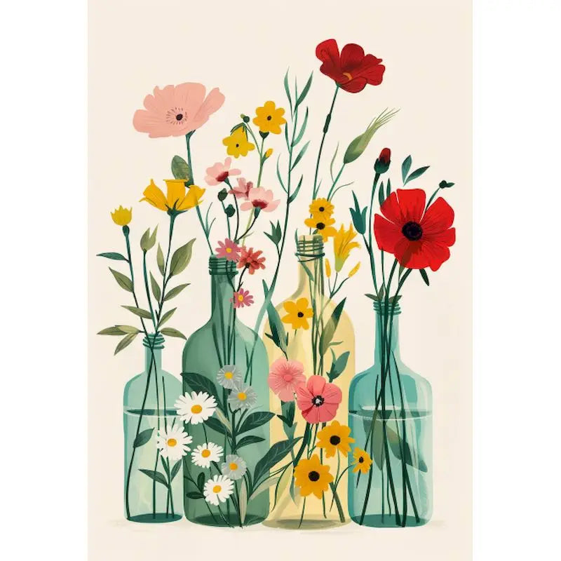 Paint by numbers for adults flower vases