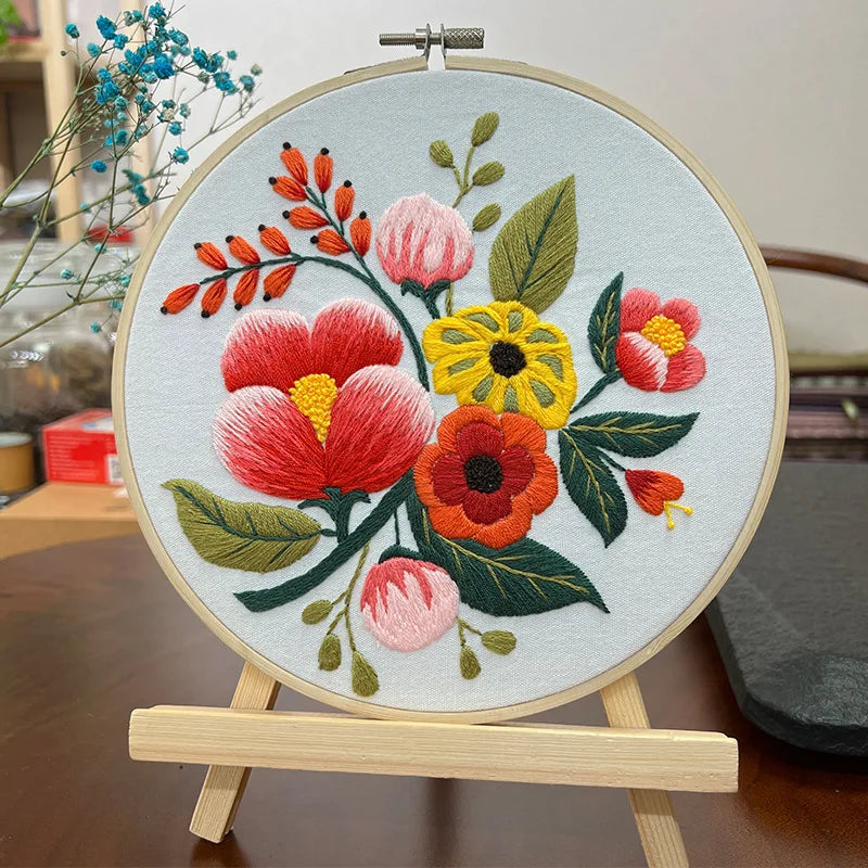 Kits de broderie à la main kit de point de croix Fleurs