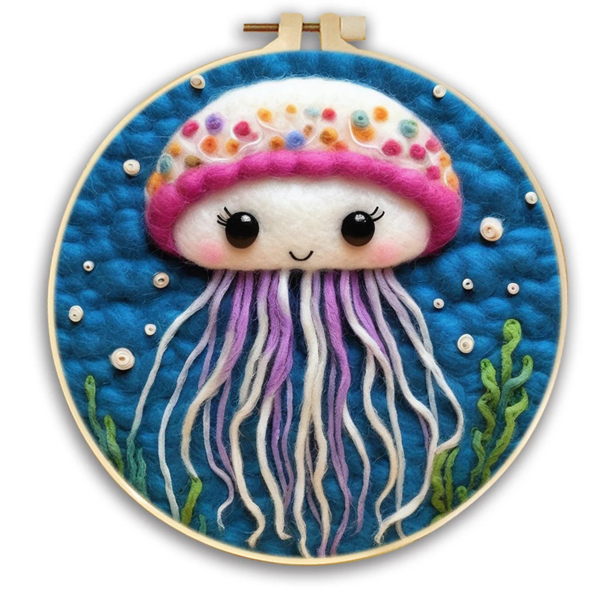 Kits de feutrage peinture avec cadre de broderie 20x20 cm animal
