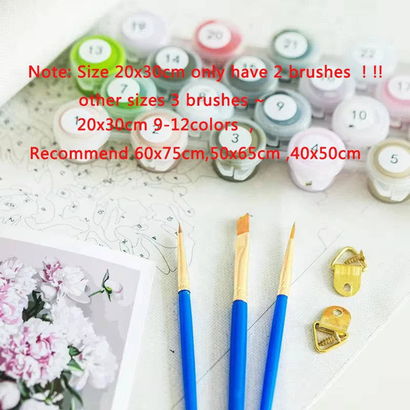 Paint by numbers for adults flower vases