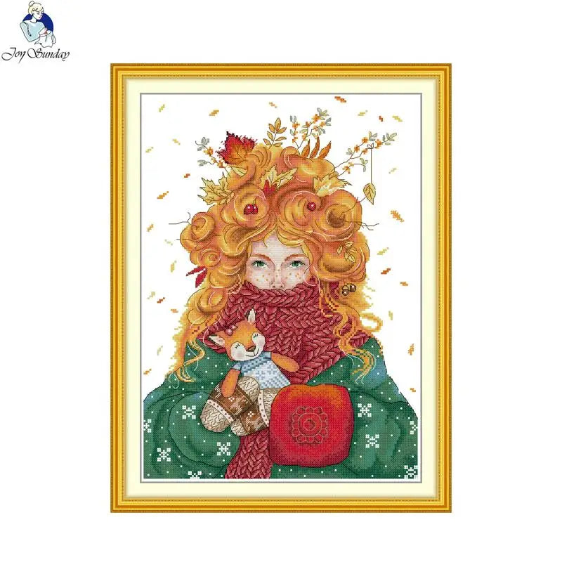 Joy Sunday - Aida 11CT 14CT 16CT Printed Cross Stitch Set
