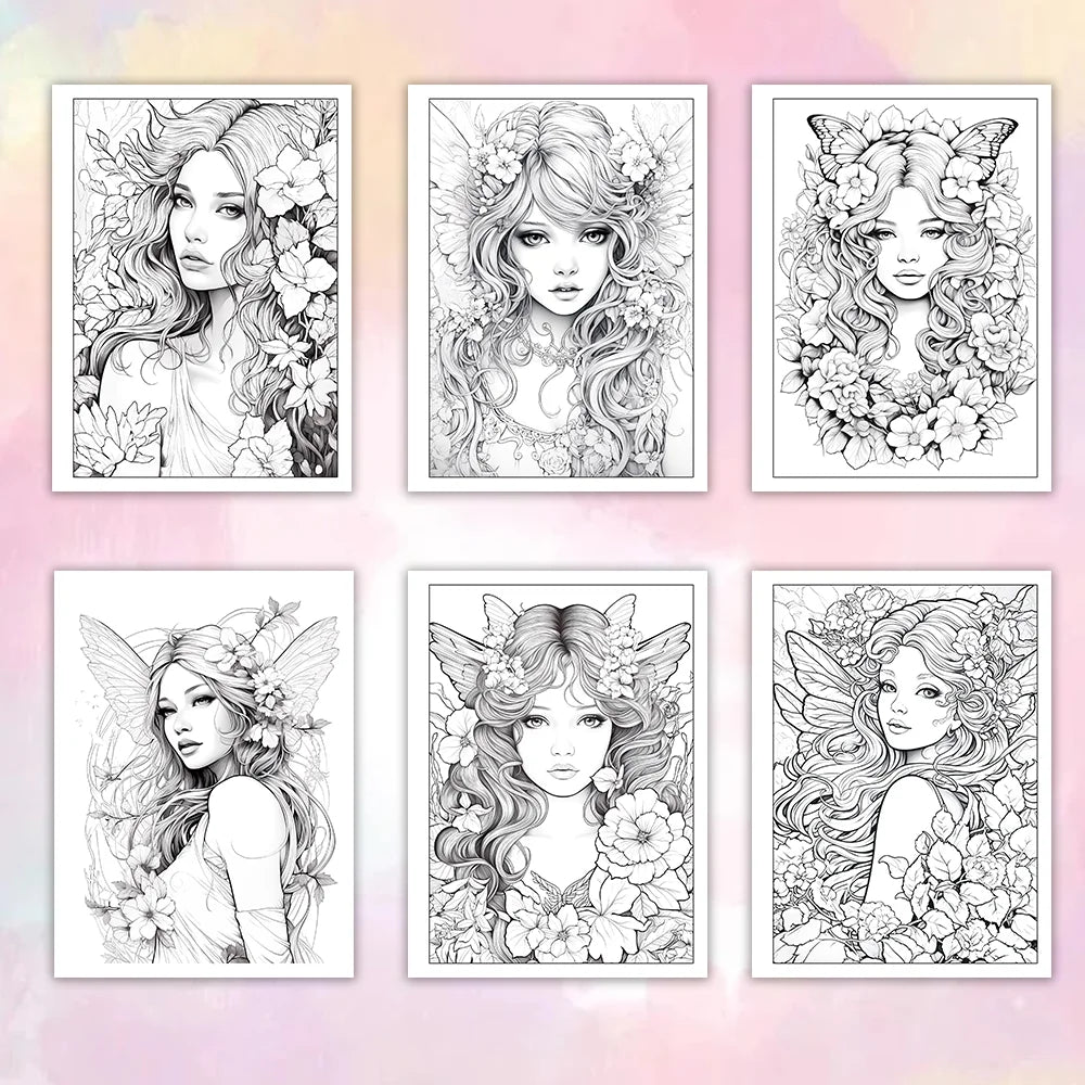 Flower Fairies Coloring Book for Adults and Teens 100gsm Paper