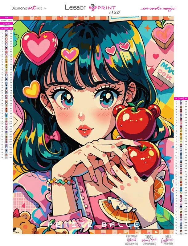 Peintures à diamants Fille Manga