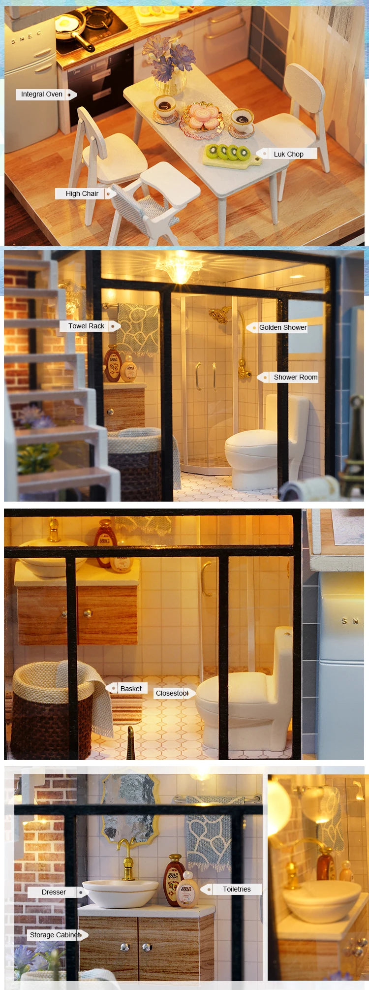 DIY Maquettes en bois à assembler - maison de poupée _ Plusieurs modèles disponibles