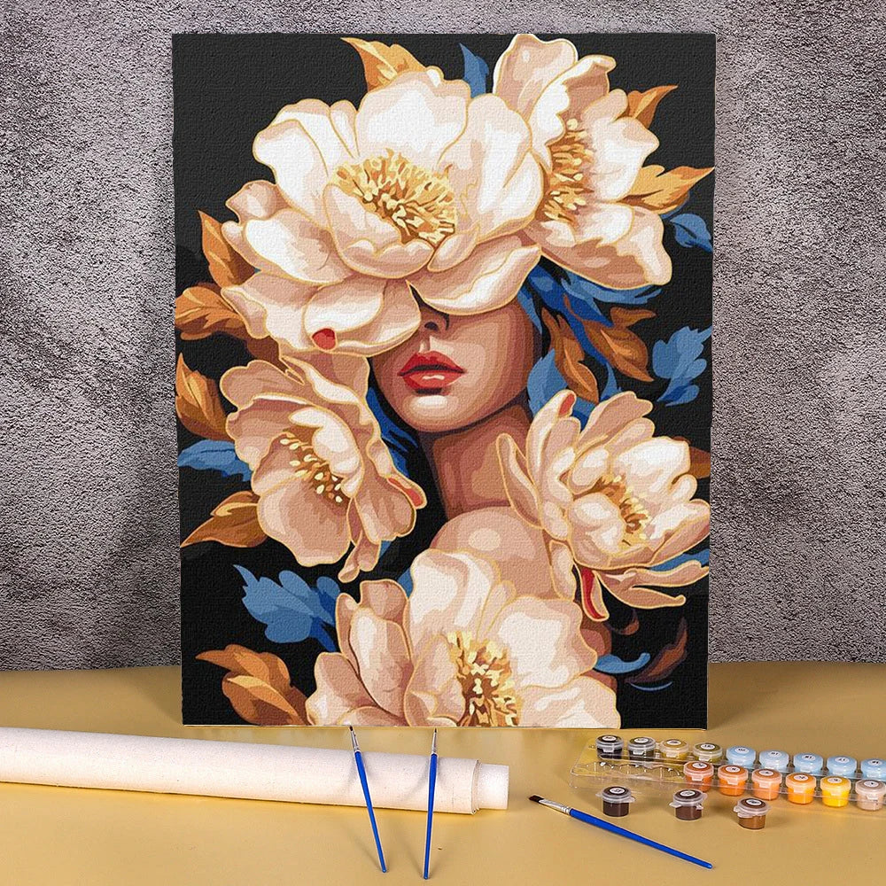Peintures par numéros Femmes en fleurs