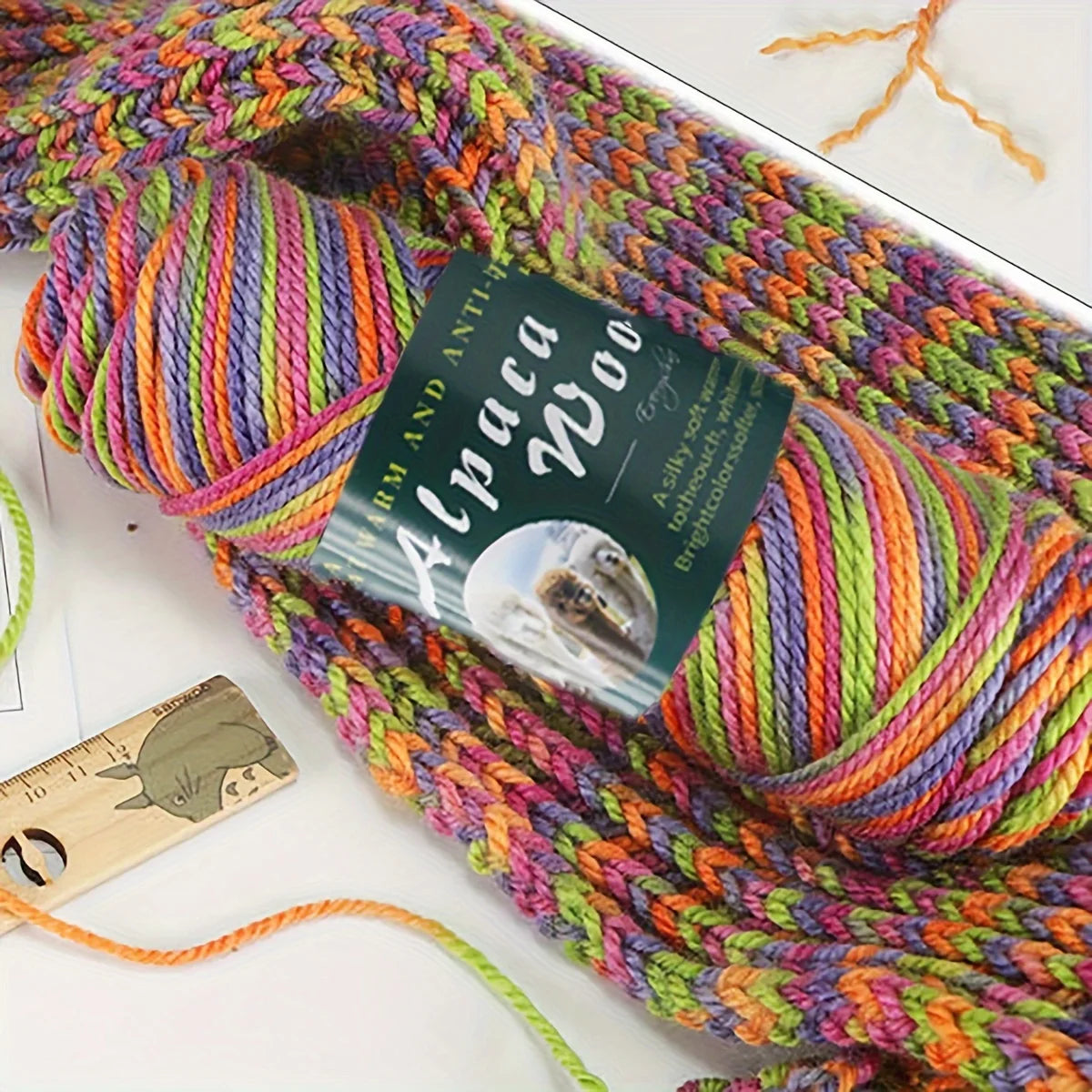 5 ovillos de lana de alpaca suave 100grx5