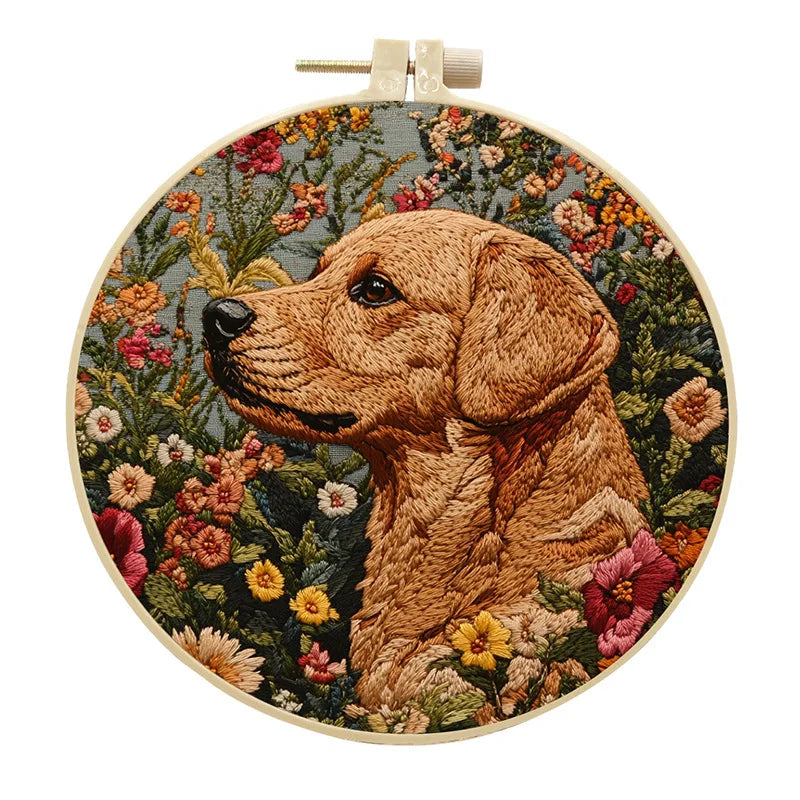 Kits de inicio para bordar perros, juego de punto de cruz para principiantes