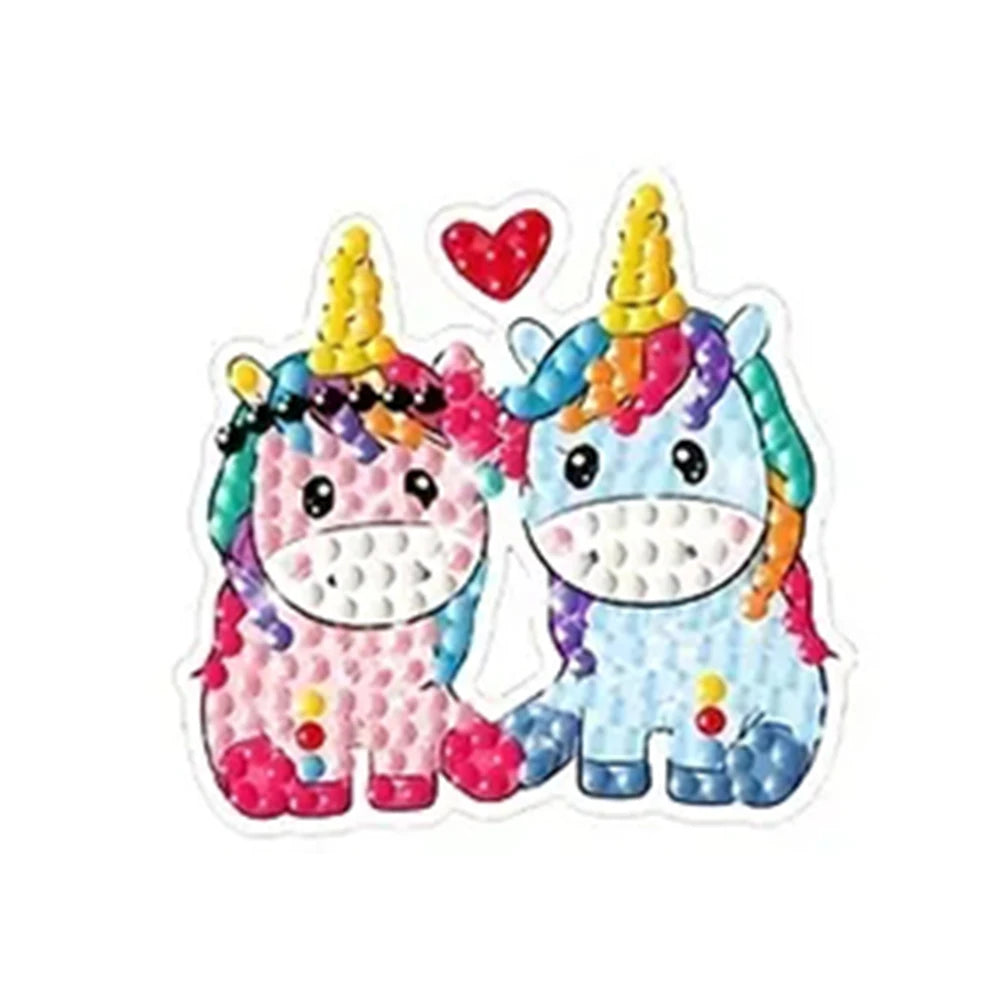 Peintures à diamants pour enfant Autocollants Licorne 6-12 ans