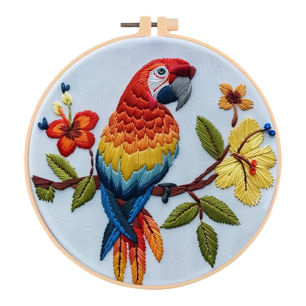 Kits de broderie pour débutants animaux renard girafe oiseau papillon