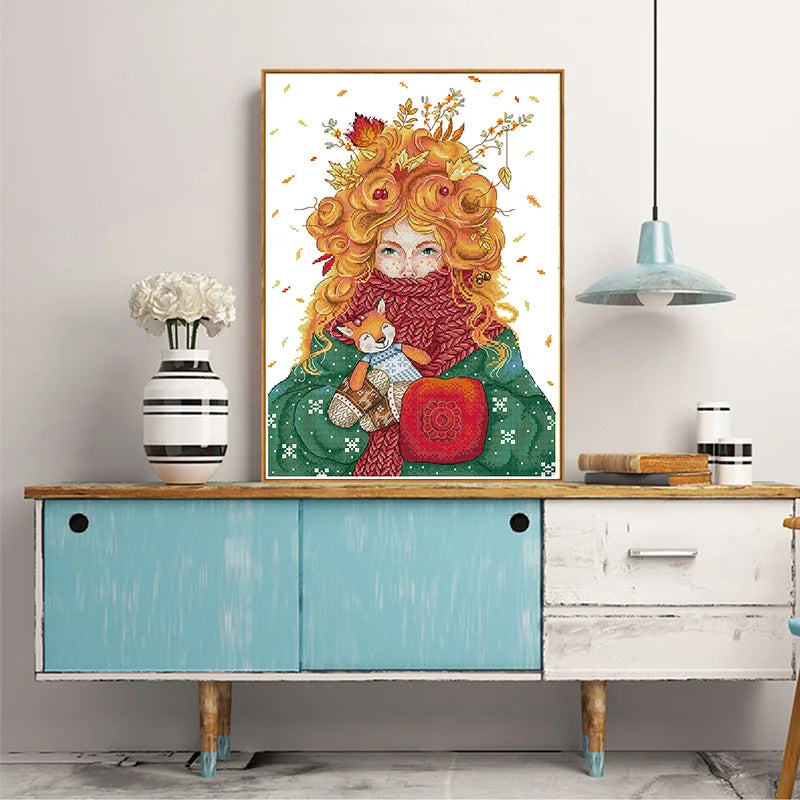 Joy Sunday - Aida 11CT 14CT 16CT Printed Cross Stitch Set