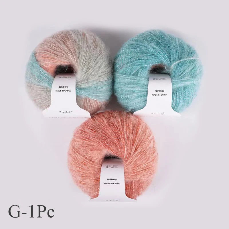 Fil de laine Mohair Doux et Chaud pour Crochet DIY 30gr