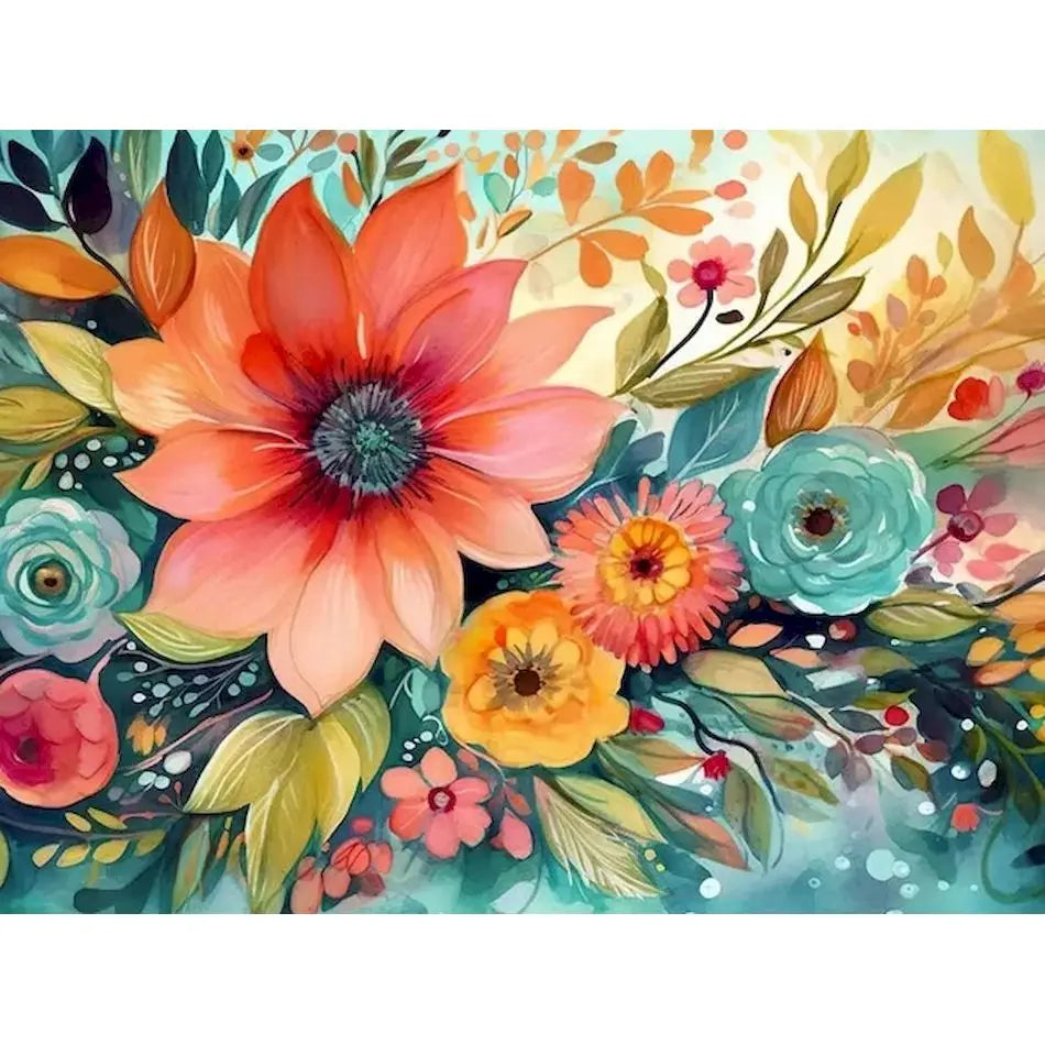 Peintures par numéros fleurs colorées