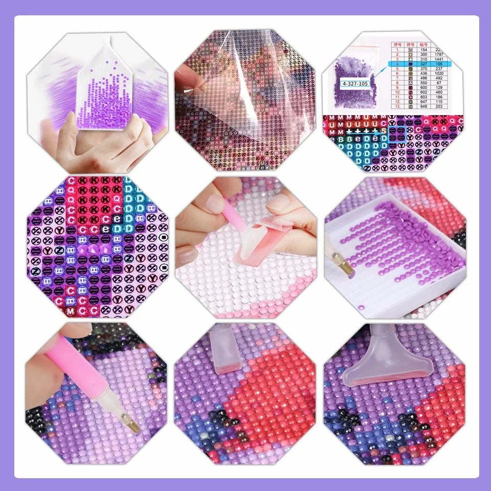Pinturas de diamantes Mujer en un campo