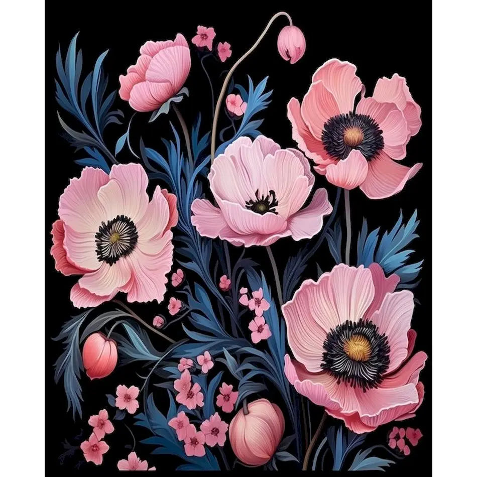 Peintures par numéros fleurs colorées