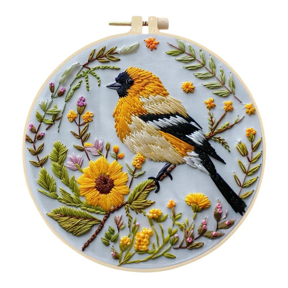 Kits de broderie pour débutants animaux renard girafe oiseau papillon
