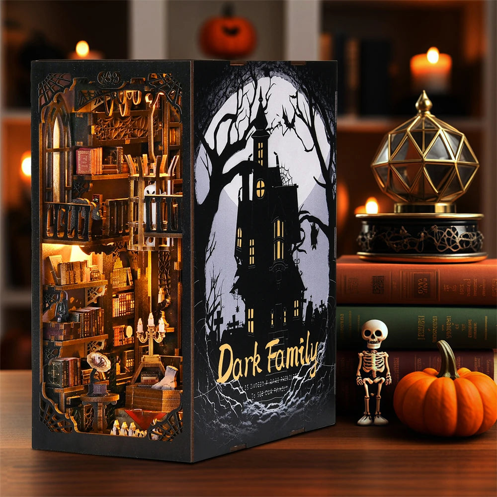 Kit de coin de livre famille Addams DIY
