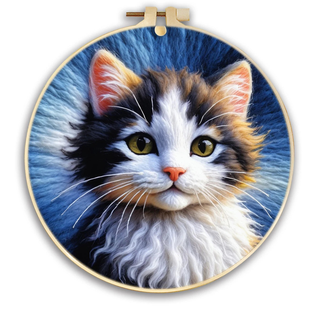 Kits de feutrage peinture avec cadre de broderie 20x20 cm animal