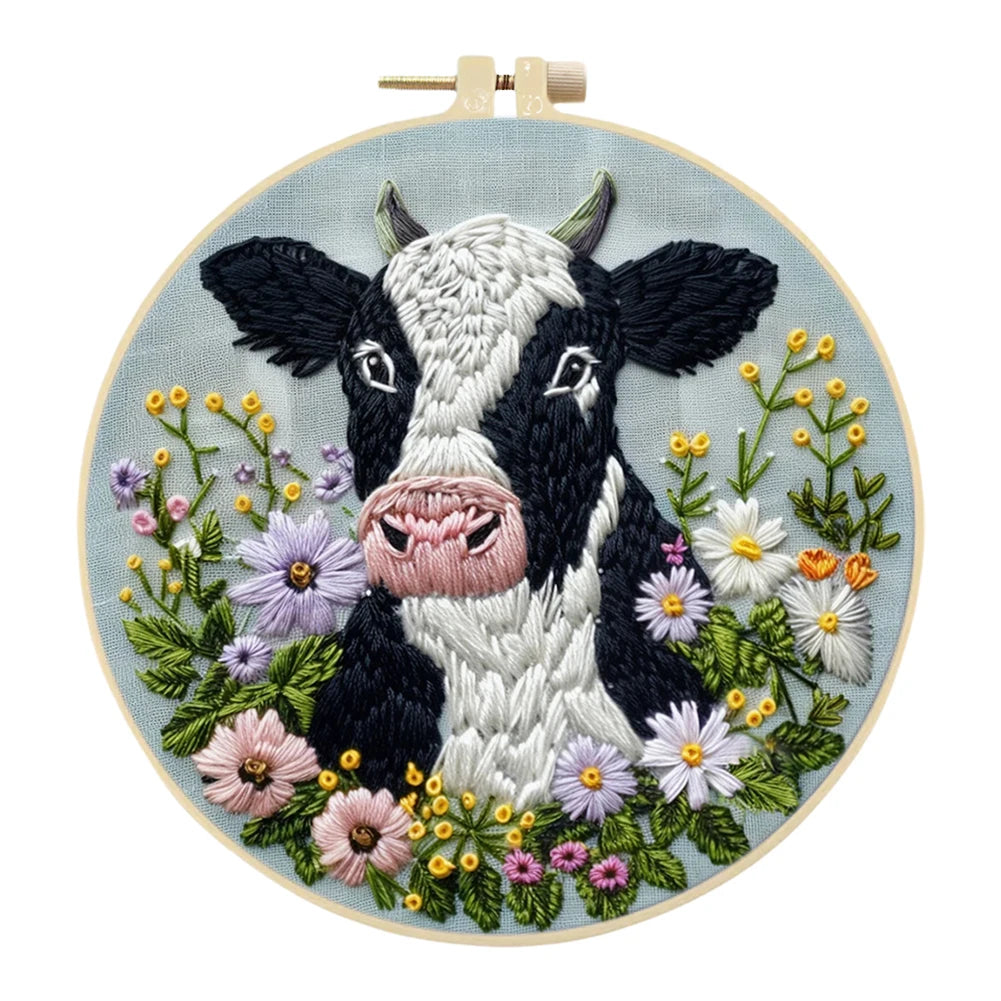 Kits de broderie pour débutants animaux renard girafe oiseau papillon