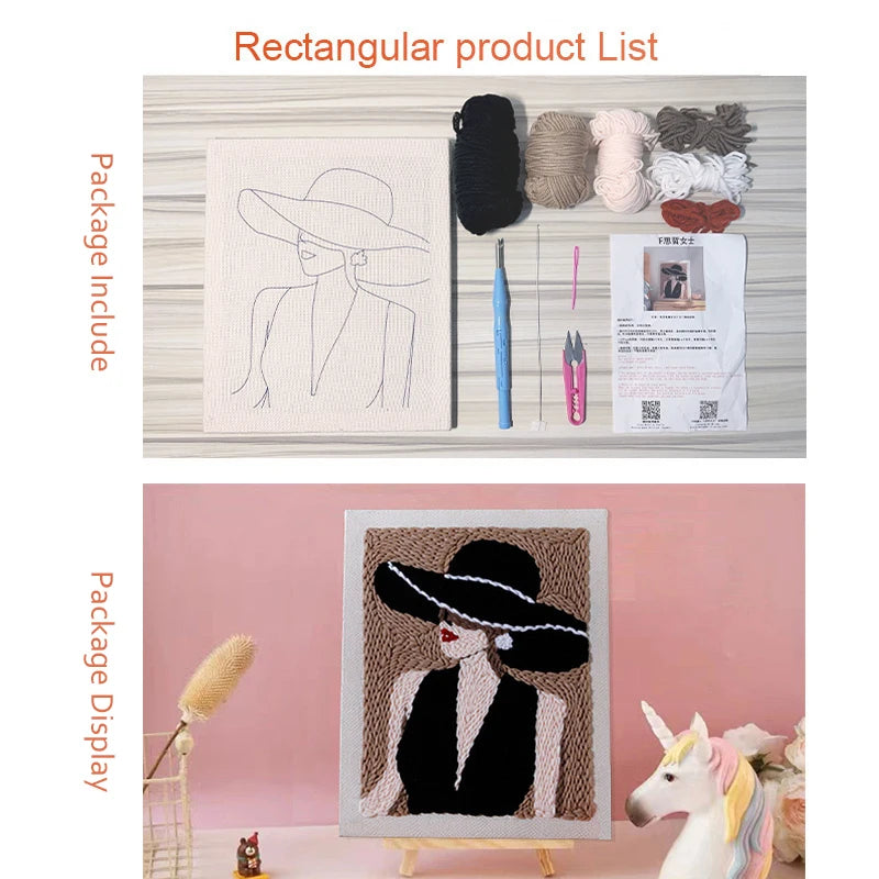 Kits de broderie à poinçon motif estampillé